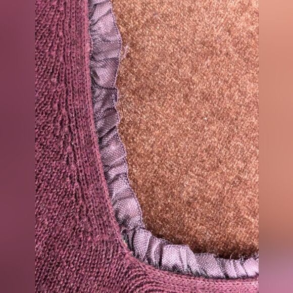 Roccobarocco burgundy wool blend sweater  dress size M 3/4 sleeves VINTAGE - Picture 7 of 9